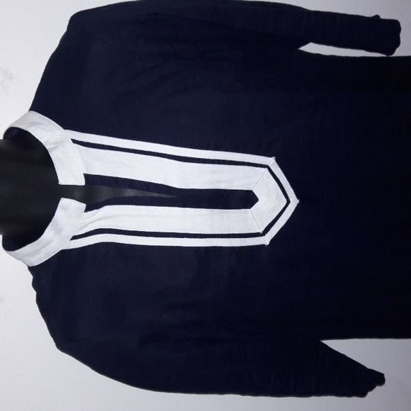 𝅺CROWN & IVY Blue/White 3/4 Sleeve Kurta Dress, M - Picture 7 of 8